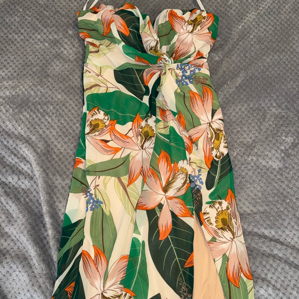 Floral Strapless Maxi Dress